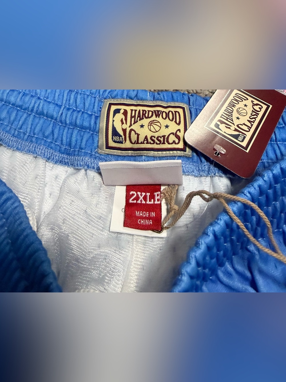 New Jersey Nets Mitchell & Ness Hardwood Classics Team Swingman Shorts Size 2XLB